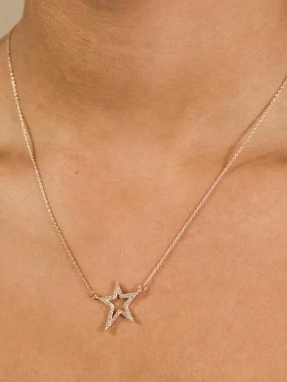 Sterling Forever Cubic Zirconia Star Necklace
